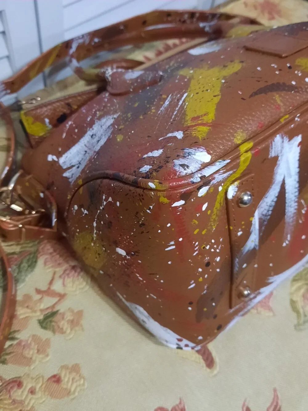 Dooney & Bourke Dipinta Inspired Hand Painted Satchel Cross Listed. - Picture 9 of 16